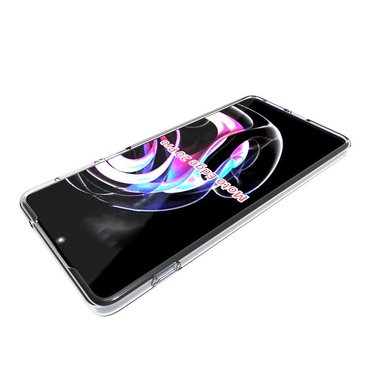 10Pcs/Pack Anti-Watermark Transparent Soft TPU Phone Back Case Shell for Motorola Edge 20 Pro