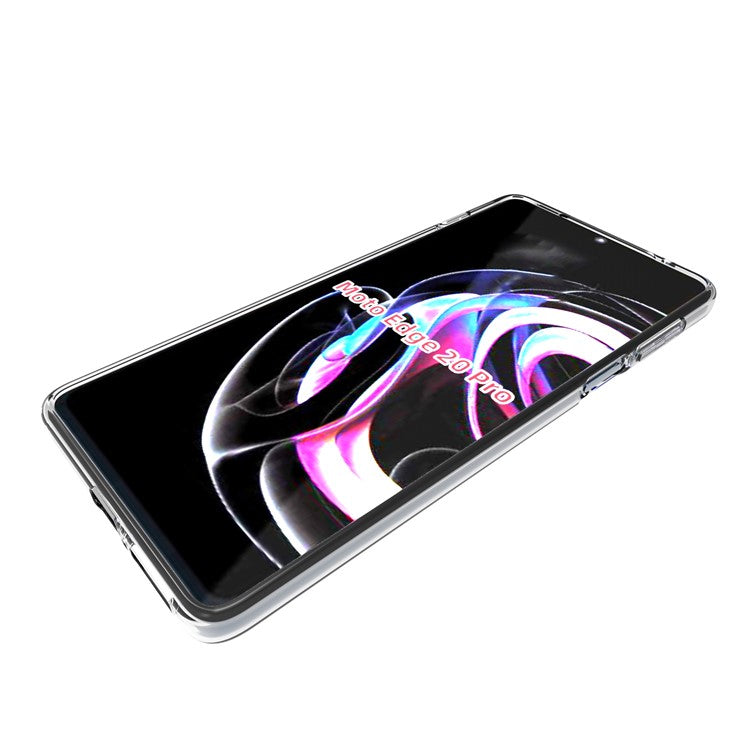 10Pcs/Pack Anti-Watermark Transparent Soft TPU Phone Back Case Shell for Motorola Edge 20 Pro