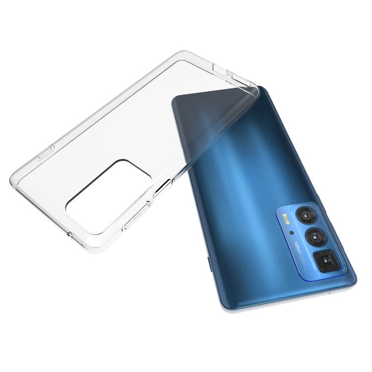 10Pcs/Pack Anti-Watermark Transparent Soft TPU Phone Back Case Shell for Motorola Edge 20 Pro