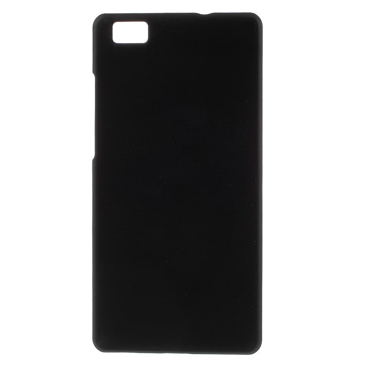 Rubberized Hard Plastic Case for Huawei Ascend P8 Lite - Black