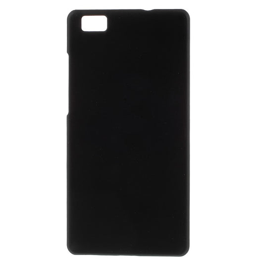 Rubberized Hard Plastic Case for Huawei Ascend P8 Lite - Black