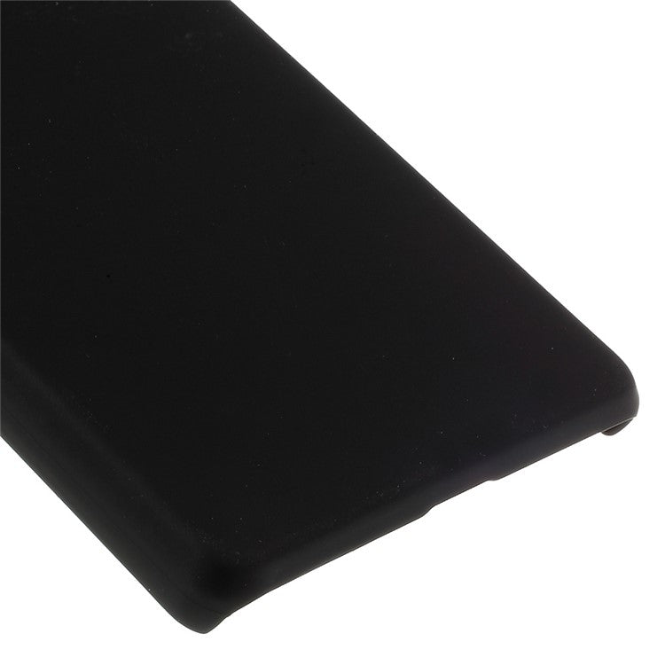 Rubberized Hard Plastic Case for Huawei Ascend P8 Lite - Black