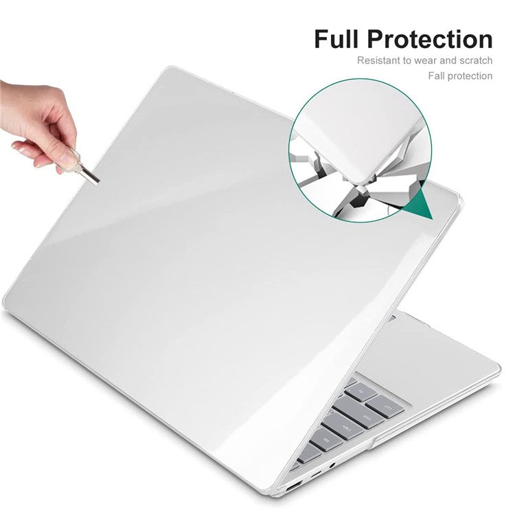 ENKAY HAT PRINCE PC Laptop Case for Microsoft Surface Laptop 3 / 4 / 5 13.5 (1868 / 1951) Anti-Drop Notebook Cover Metal Keyboard Version - Black