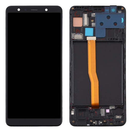 LCD-Screen-and-Digitizer-Assembly-+-Frame-Repair-Part-(Without-Logo,-TFT-Edition)-for-Samsung-Galaxy-A7-(2018)-SM-A750--Black
