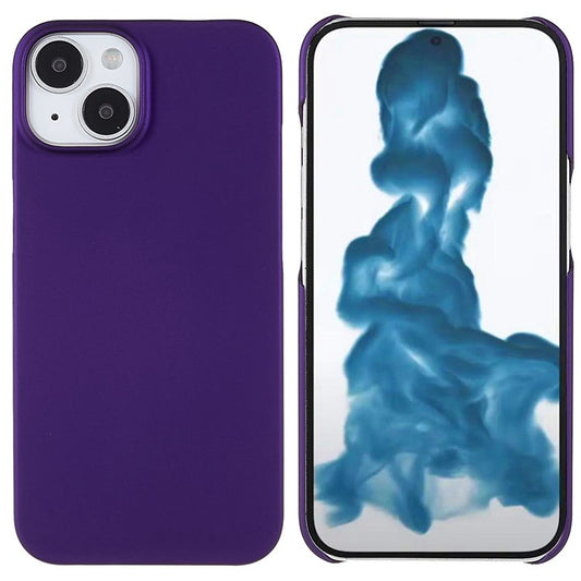 For iPhone 14 Plus 6.7 inch Rubberized Hard PC Case Glossy Surface Shockproof Non-Slip Protective Cover - Purple