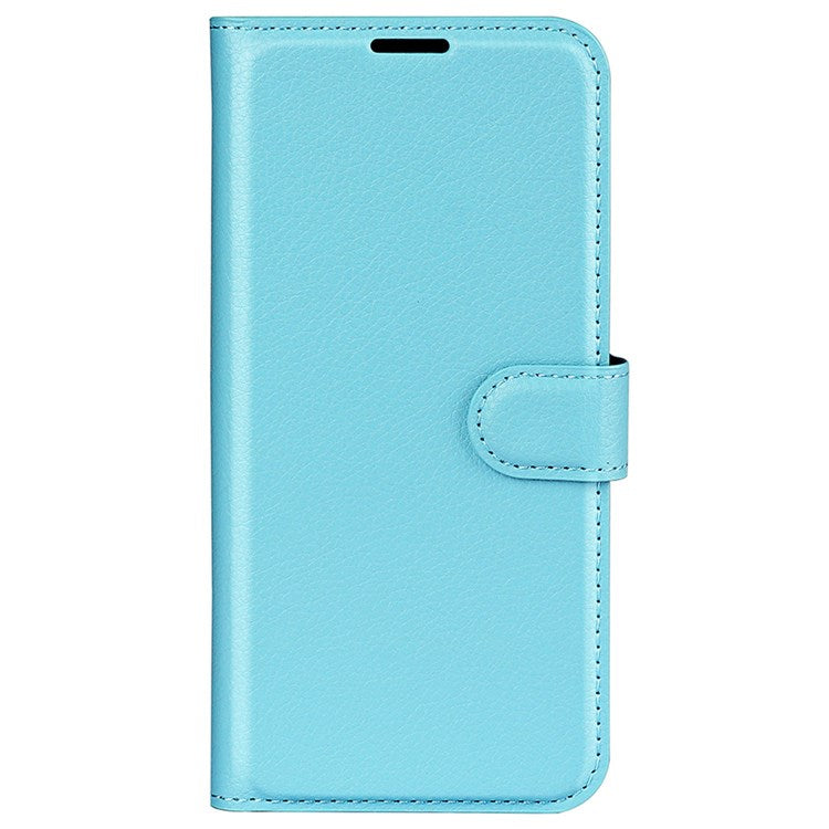 Wallet Cell Phone Case for Motorola Moto G62 5G, Scratch-resistant PU Leather Litchi Texture Stand Case Protective Cover - Blue