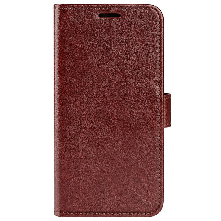 Crazy Horse Texture Phone Cover for Motorola Moto G62 5G, Wallet Stand Feature PU Leather Wear-resistant Cover - Brown
