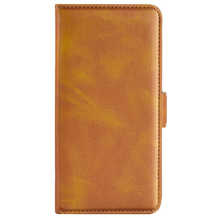 Stand Wallet Phone Case for Motorola Moto G62 5G, Anti-scratch Anti-drop Double Magnetic Clasp Textured PU Leather Cover - Yellow