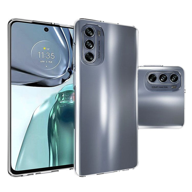 10Pcs / Pack For Motorola Moto G62 5G Transparent TPU Phone Case Precise Cutouts Inner Watermark-Free Phone Cover