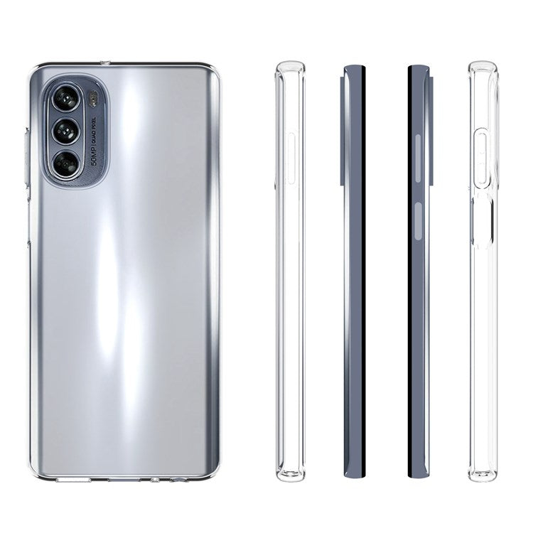 10Pcs / Pack For Motorola Moto G62 5G Transparent TPU Phone Case Precise Cutouts Inner Watermark-Free Phone Cover