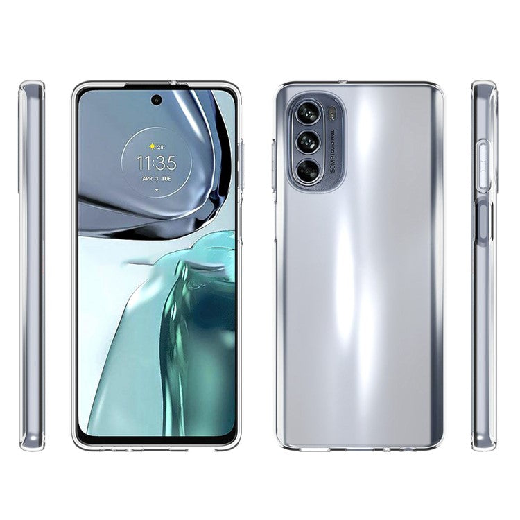 10Pcs / Pack For Motorola Moto G62 5G Transparent TPU Phone Case Precise Cutouts Inner Watermark-Free Phone Cover