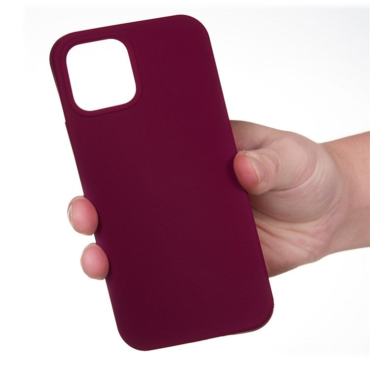 For iPhone 14 Plus 6.7 inch Shockproof Back Cover Wear-resistant Drop Protection Phone Case - Wine Red