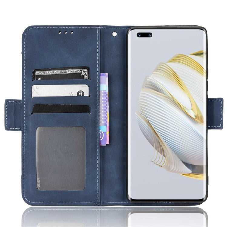 Wallet Phone Case for Huawei nova 10 Pro 4G, Multiple Card Slots PU Leather Folio Flip Cover with Stand - Blue