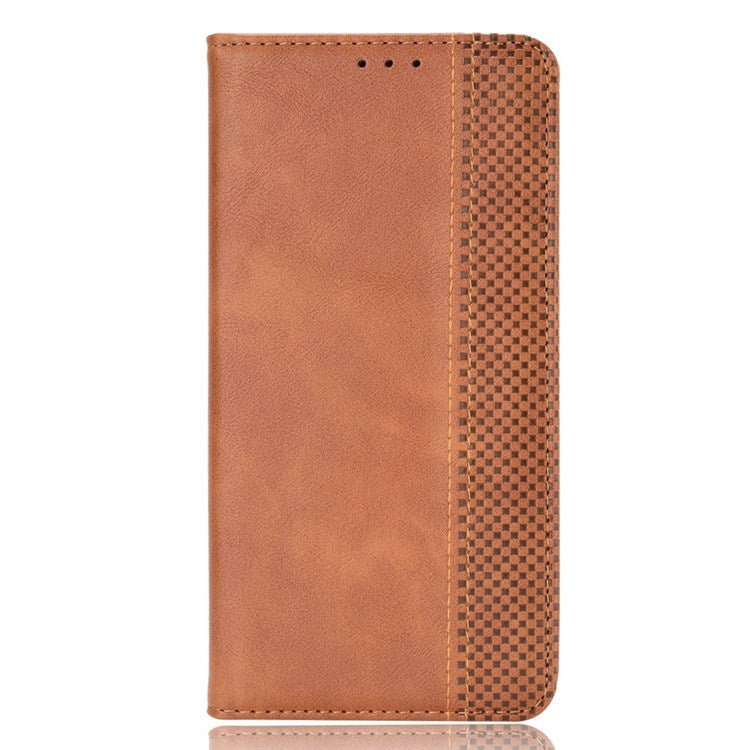 Retro PU Leather Anti-dust Wallet Case for Huawei nova 10 Pro 4G, Magnetic Stand Function Flip Auto Closing Phone Cover - Brown