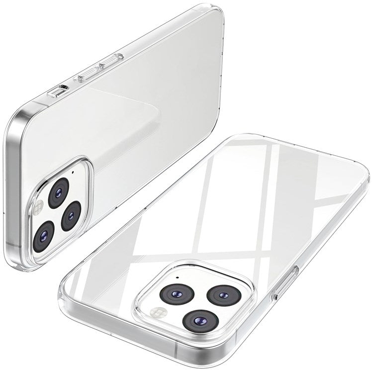 For iPhone 14 Plus 6.7 inch 2.5D Arc Edge Tempered Glass Phone Screen Rear Camera Protector TPU Anti-dust Cell Phone Case