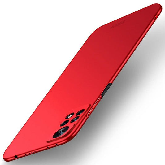 MOFI JK PC Series-1 Shield for Xiaomi Redmi Note 11E Pro Fall Proof Matte Hard PC Back Case Camera Protection Phone Cover with Strap - Red