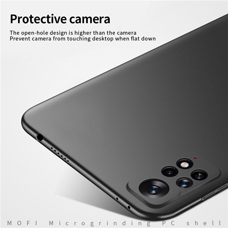 MOFI JK PC Series-1 Shield for Xiaomi Redmi Note 11E Pro Fall Proof Matte Hard PC Back Case Camera Protection Phone Cover with Strap - Red