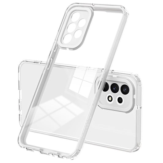 For Samsung Galaxy A13 4G Anti-drop Mobile Phone TPU Case Precise Cutouts Transparent Anti-scratch Phone Cover - White
