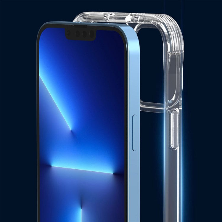 Hard Plastic TPU Phone Case for iPhone 14 Pro 6.1 inch, Clear Hanging Concealed Kickstand Mobile Phone Back Cover