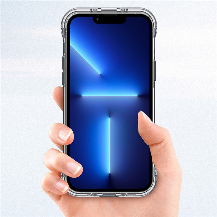 Hard Plastic TPU Phone Case for iPhone 14 Pro 6.1 inch, Clear Hanging Concealed Kickstand Mobile Phone Back Cover