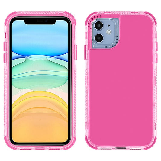 For iPhone 14 Plus 6.7 inch PC+TPU Detachable Protective Case Drop Resistant Phone Cover - Rose