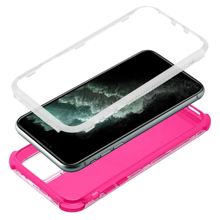 For iPhone 14 Plus 6.7 inch PC+TPU Detachable Protective Case Drop Resistant Phone Cover - Rose