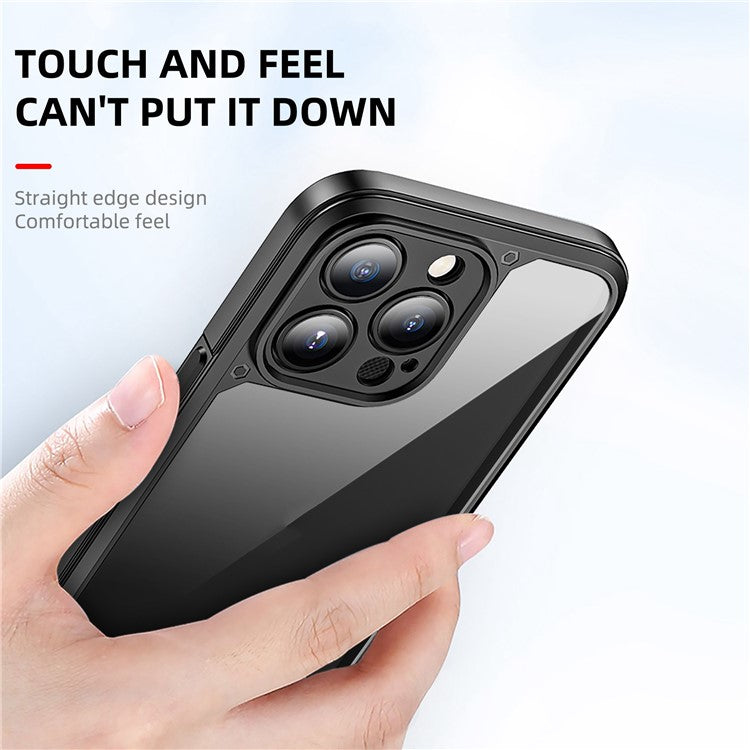 IPAKY For iPhone 14 Plus Hard Phone Case Shockproof PC+TPU Mobile Phone Cover Shell - Dark Blue