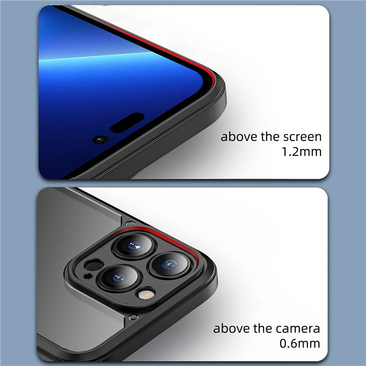 IPAKY For iPhone 14 Plus Hard Phone Case Shockproof PC+TPU Mobile Phone Cover Shell - Dark Blue