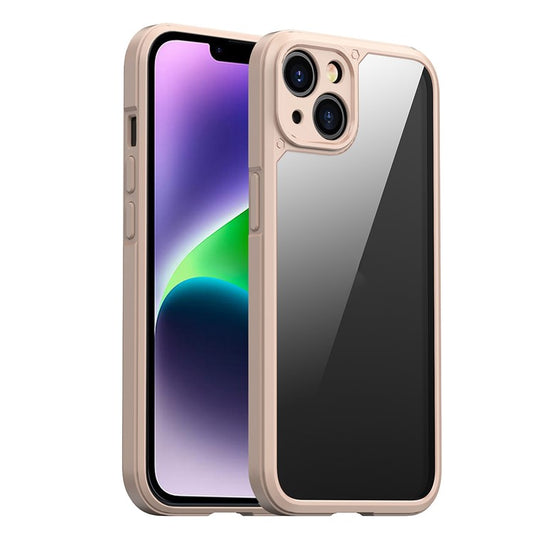 IPAKY For iPhone 14 Plus Hard Phone Case Shockproof PC+TPU Mobile Phone Cover Shell - Rose Gold