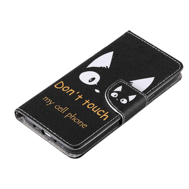 For iPhone 14 6.1 inch Pattern Printing Leather Series-2 PU Leather Phone Case Magnetic Stand Wallet Function Anti-fall Protector - Cat Ears