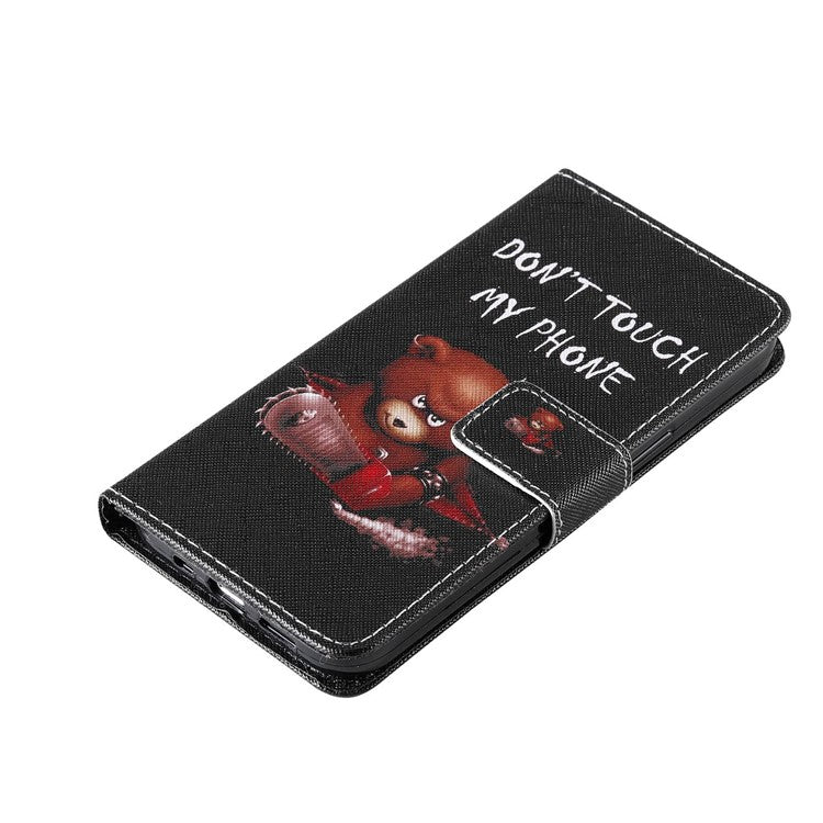 For iPhone 14 6.1 inch Pattern Printing Leather Series-2 PU Leather Phone Case Magnetic Stand Wallet Function Anti-fall Protector - Bear