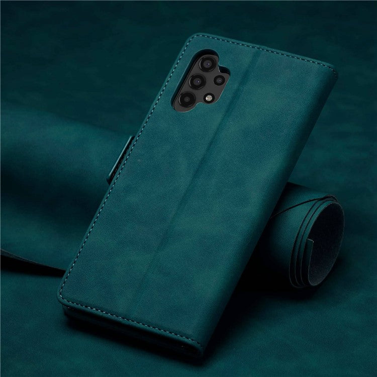 FORWENW F3-Series For Samsung Galaxy A13 4G / 5G / A04s 4G (164.7 x 76.7 x 9.1 mm) Full Protection PU Leather Phone Cover Folio Flip Wallet Stand Case - Cyan
