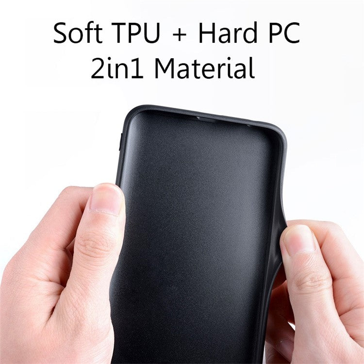 AIORIA for iPhone 14 Plus Anti-drop Carbon Fiber Texture PU Leather Coating Case Hard PC + Soft TPU Bumper Protective Phone Cover - Black