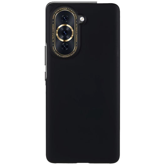 For Huawei nova 10 Pro 4G Well-protected Wear-resistant Cell Phone Case Rubberized Glossy PC Back Cover - Black