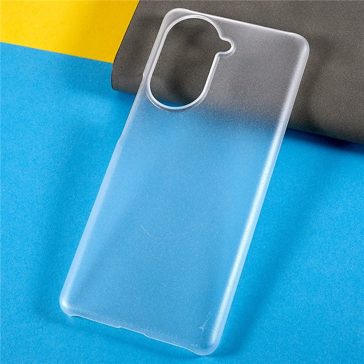 For Huawei nova 10 Pro 4G Well-protected Wear-resistant Cell Phone Case Rubberized Glossy PC Back Cover - Transparent