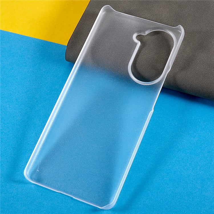 For Huawei nova 10 Pro 4G Well-protected Wear-resistant Cell Phone Case Rubberized Glossy PC Back Cover - Transparent