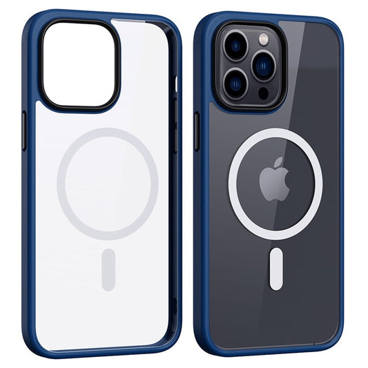 Anti-Fall Slim Case for iPhone 14 Pro 6.1 inch TPU+PC Magnetic Phone Case Scratch-Proof Protective Cover - Blue