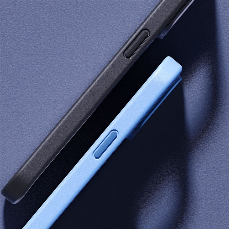 Anti-Fall Slim Case for iPhone 14 Pro 6.1 inch TPU+PC Magnetic Phone Case Scratch-Proof Protective Cover - Blue