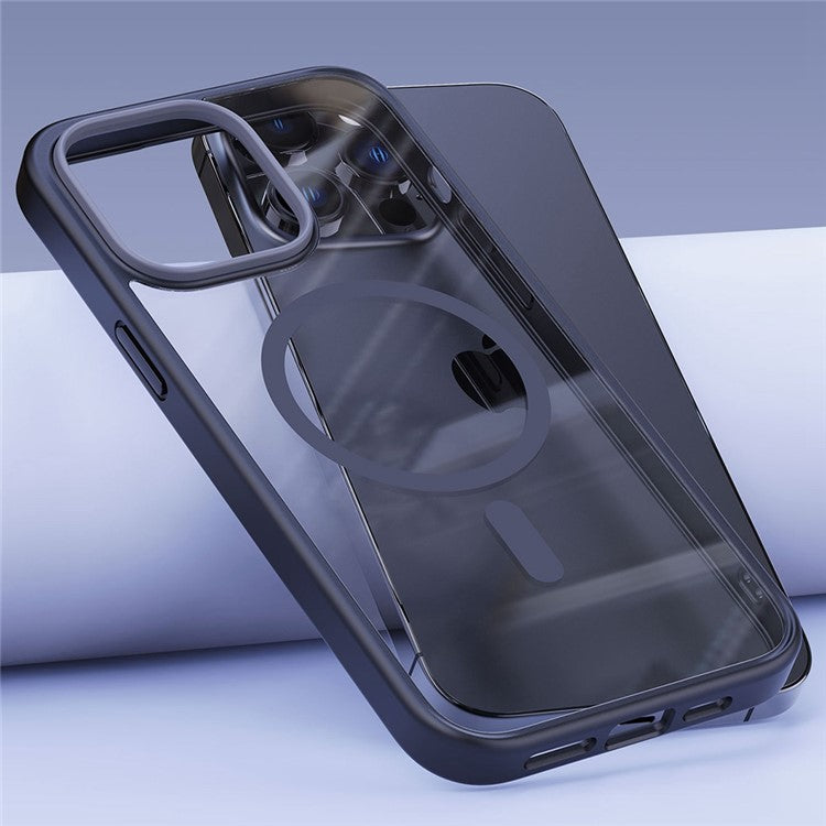Anti-Fall Slim Case for iPhone 14 Pro 6.1 inch TPU+PC Magnetic Phone Case Scratch-Proof Protective Cover - Blue