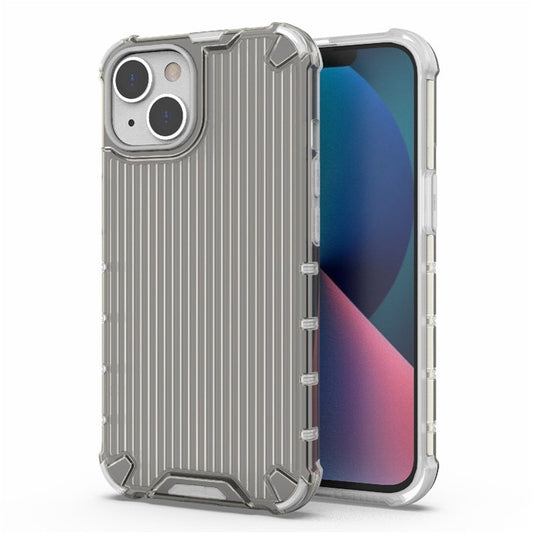 Slim Case for iPhone 14 6.1 inch Anti-Scratch PC+TPU Hybrid Phone Shell Shockproof Protective Cover - Grey
