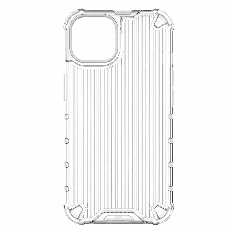 Slim Case for iPhone 14 6.1 inch Anti-Scratch PC+TPU Hybrid Phone Shell Shockproof Protective Cover - Grey