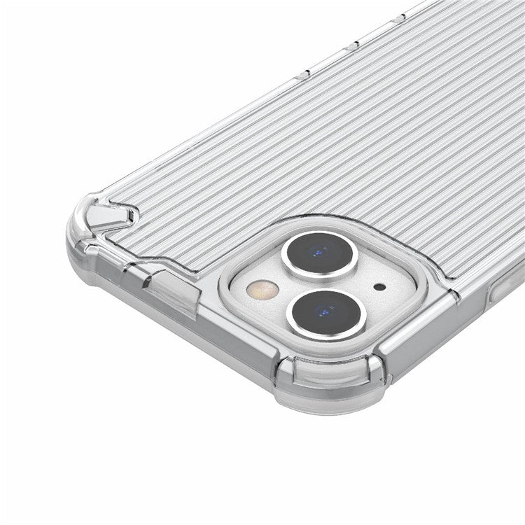 Slim Case for iPhone 14 6.1 inch Anti-Scratch PC+TPU Hybrid Phone Shell Shockproof Protective Cover - Grey