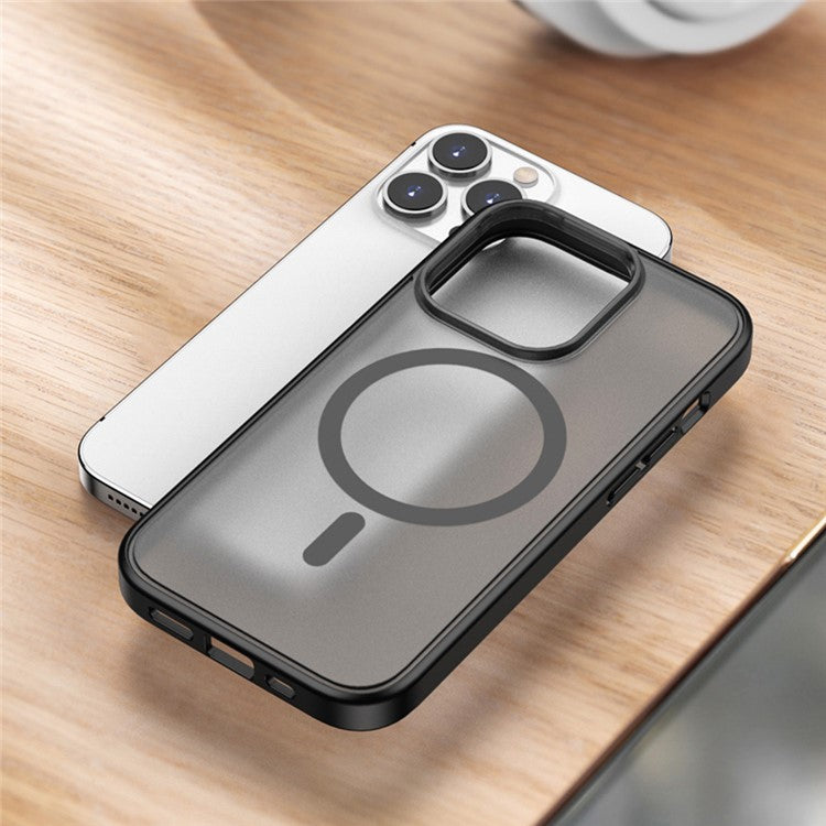 TPU+PC Case for iPhone 14 Plus Anti-Fall Magnetic Cover Shockproof Slim Case - Dark Purple