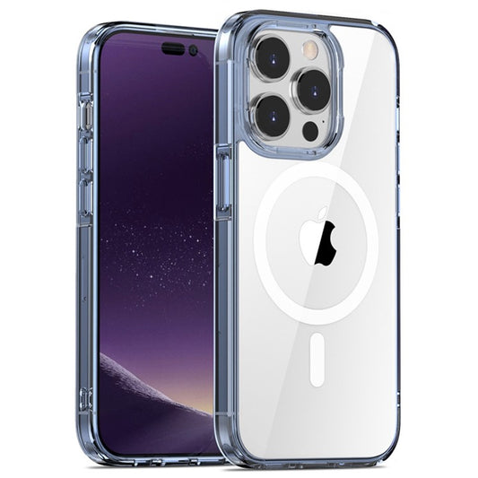 Aurora Series Phone Case for iPhone 14 6.1 inch Magsafe Magnetic Charging TPU+PC Phone Cover - Baby Blue