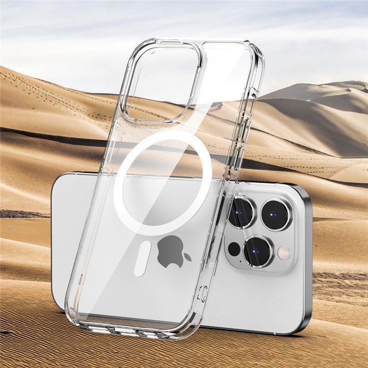 Aurora Series Phone Case for iPhone 14 6.1 inch Magsafe Magnetic Charging TPU+PC Phone Cover - Baby Blue