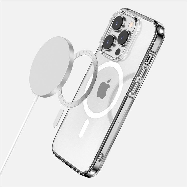 Aurora Series Phone Case for iPhone 14 6.1 inch Magsafe Magnetic Charging TPU+PC Phone Cover - Baby Blue