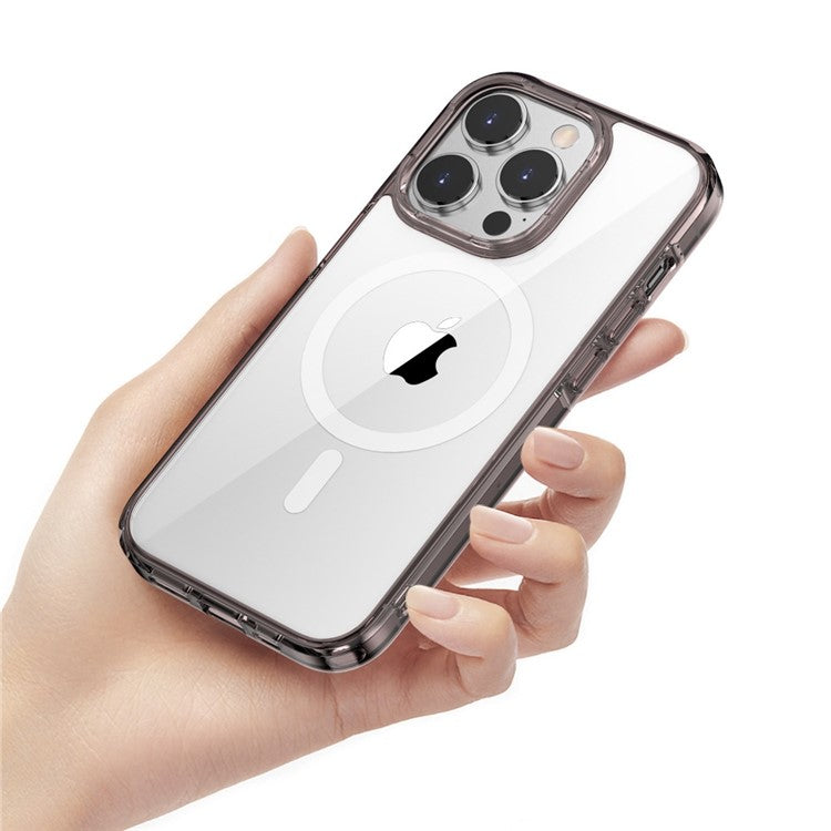 Aurora Series Phone Case for iPhone 14 6.1 inch Magsafe Magnetic Charging TPU+PC Phone Cover - Baby Blue
