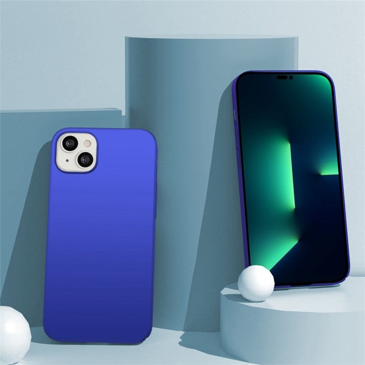 For iPhone 14 6.1 inch Anti-fingerprint Phone Case Hard PC Cell Phone Cover - Blue