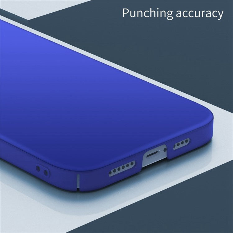 For iPhone 14 6.1 inch Anti-fingerprint Phone Case Hard PC Cell Phone Cover - Blue
