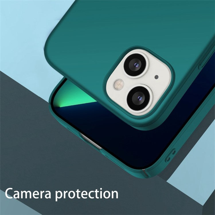 For iPhone 14 6.1 inch Anti-fingerprint Phone Case Hard PC Cell Phone Cover - Blue